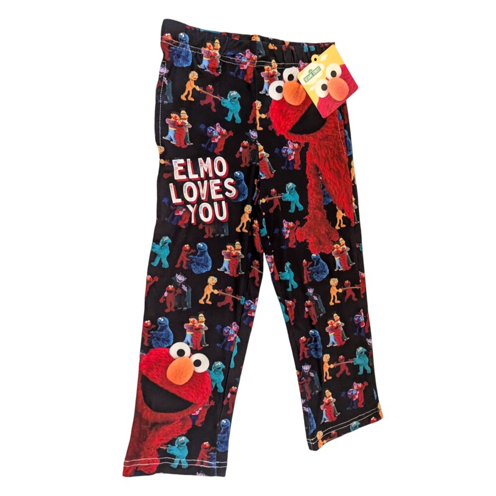Brief Insanity Briefly Kids Sesame Street Big Elmo Lounge Pajama Pants 4T NWT